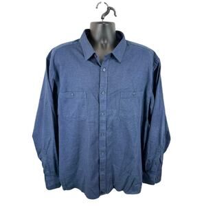 UNTUCKit Hemsworth Longsleeve Button Up Shirt Navy Blue Size 3XL Regular Casual